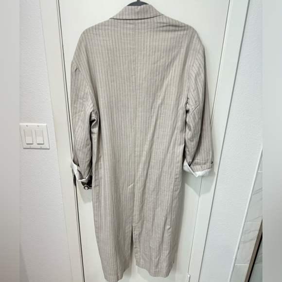 NWT Topshop pinstripe long blazer jacket - Picture 3 of 4